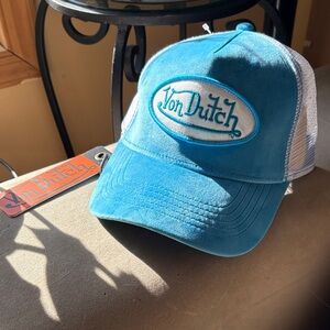 Von Dutch Teal and White Cap
